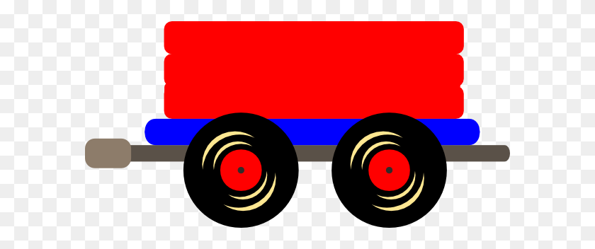600x292 Caboose Loco Train Clip Art - Red Wagon Clipart
