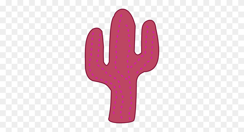 256x395 Cactus Clipart Pink - Prickly Pear Cactus Clipart