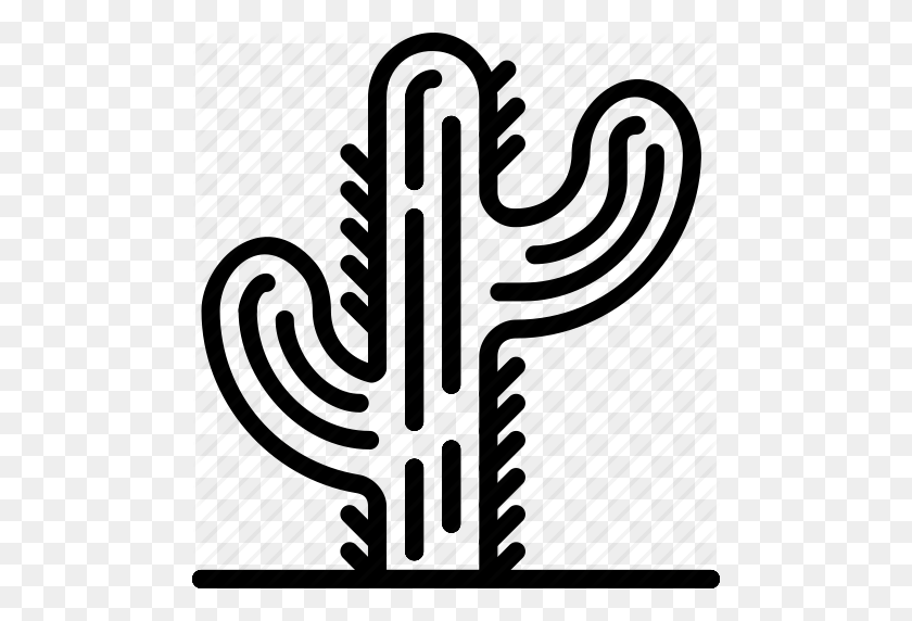 486x512 Cactus, Cowboy, Desert, Green, West, Wild Icon - Cactus Outline Clipart