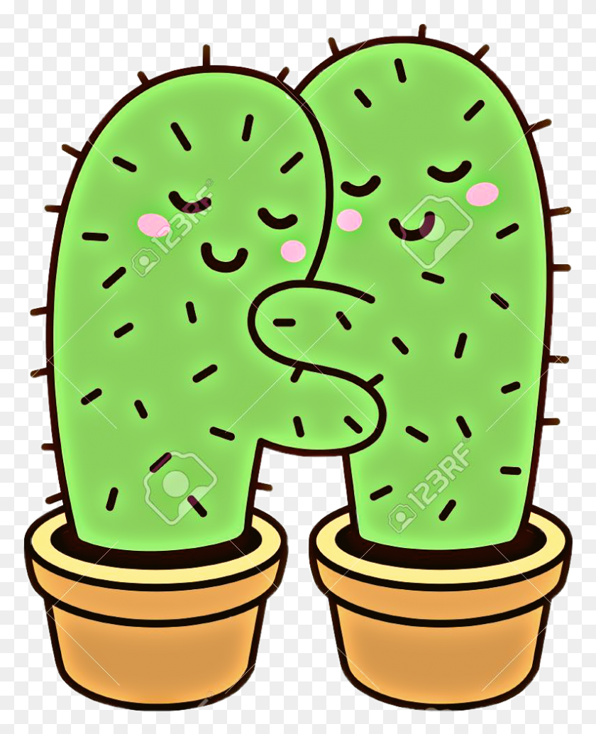 793x991 Cactus Hug Hugs Freetoedit - Flor De Cactus Clipart