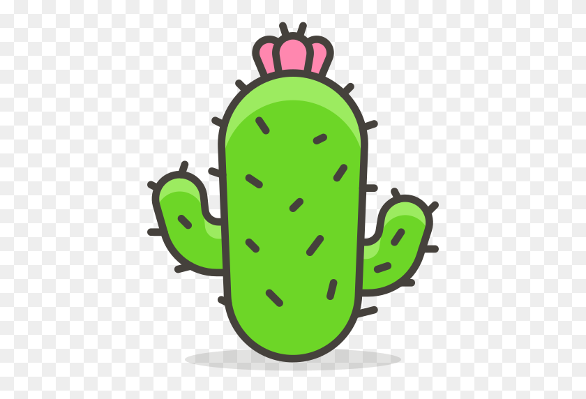 512x512 Icono De Cactus Free Of Free Vector Emoji - Prickly Pear Cactus Clipart