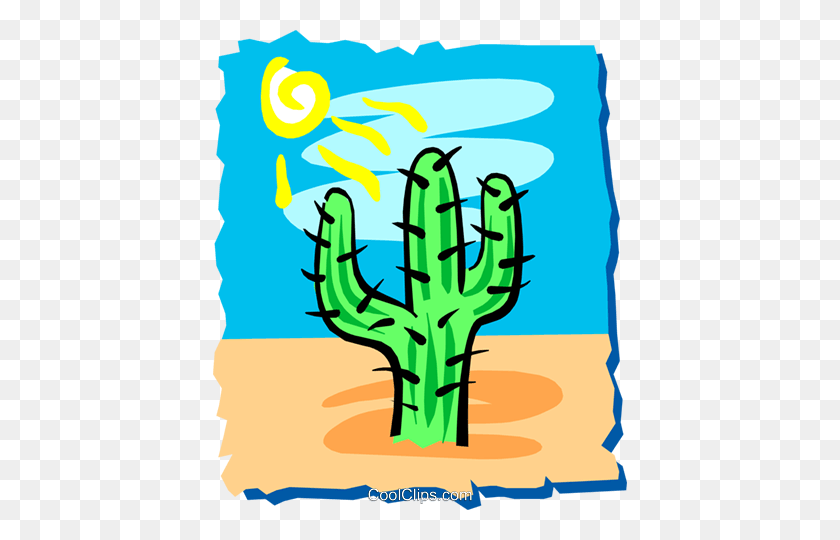 414x480 Cactus Royalty Free Vector Clip Art Illustration - Saguaro Clipart