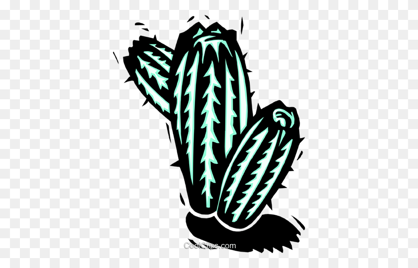 386x480 Cactus Libre De Regalías Vector Clipart Ilustración - Saguaro Clipart