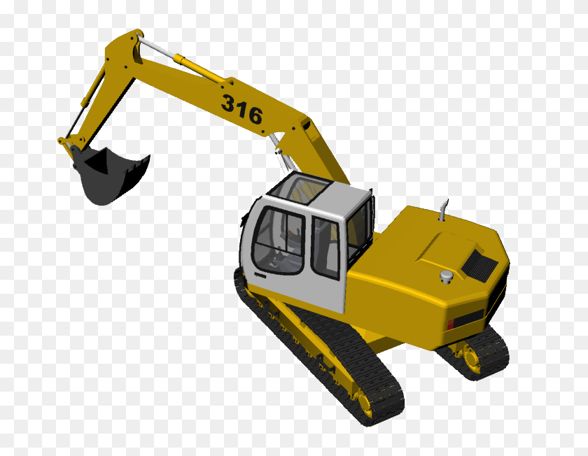 703x592 Cad And Bim Object - Bulldozer PNG