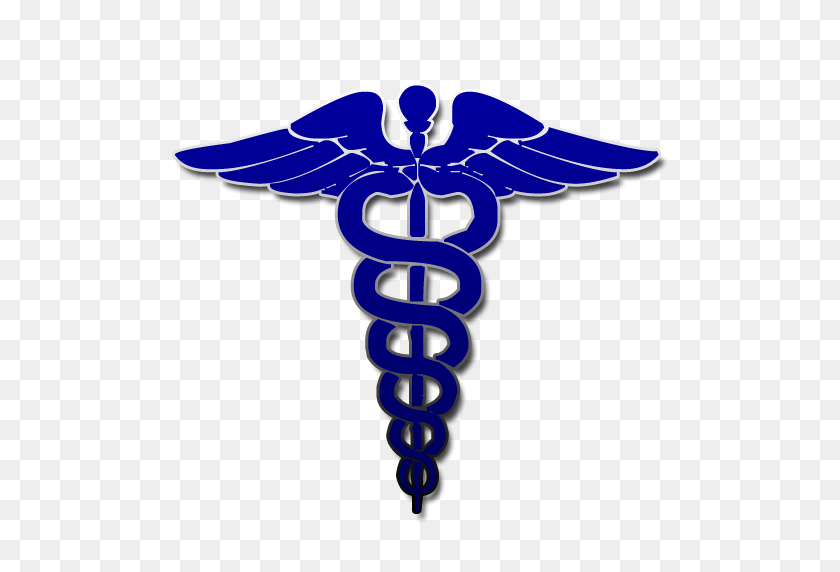 512x512 Caduceus Medical Logo Symbol Clipart Image - Medical Clipart