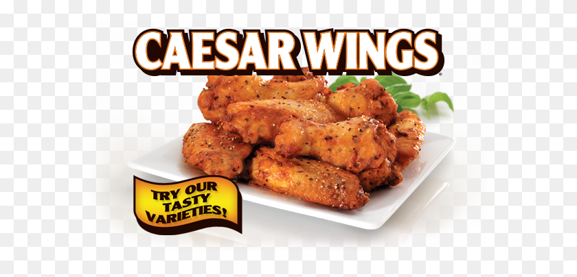 600x344 Caesar Wings - Chicken Wings PNG