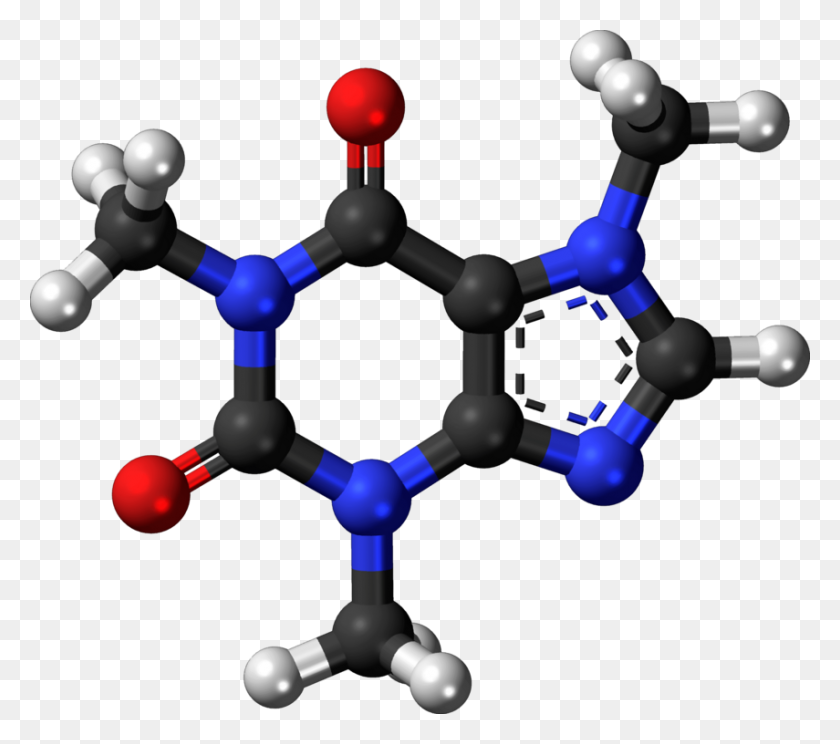 855x750 Caffeine Coffee Caffeinated Drink Molecule Alkaloid Free - Molecules Clipart