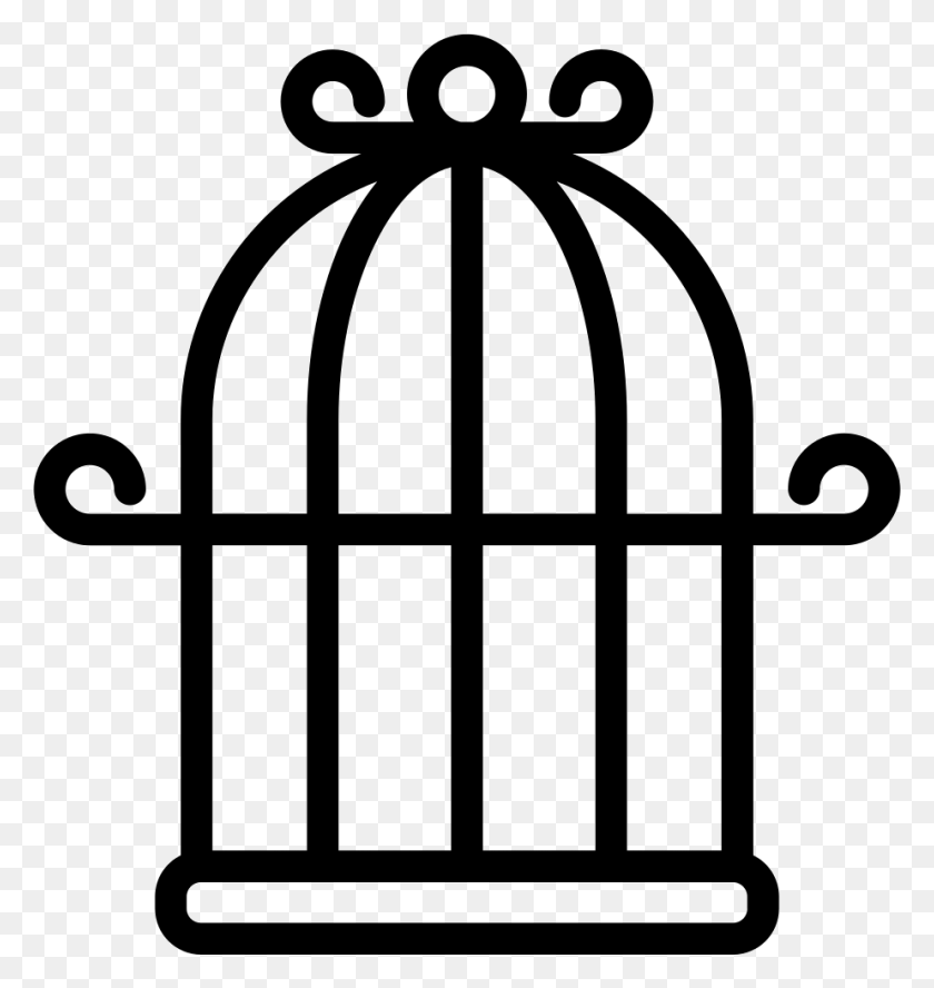 924x981 Cage Bird Png Image - Bird Cage Clipart