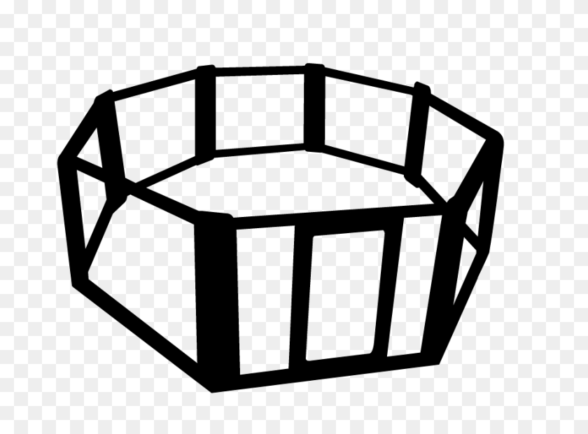 880x632 Cage Clipart Octagon - Cage Clipart Black And White