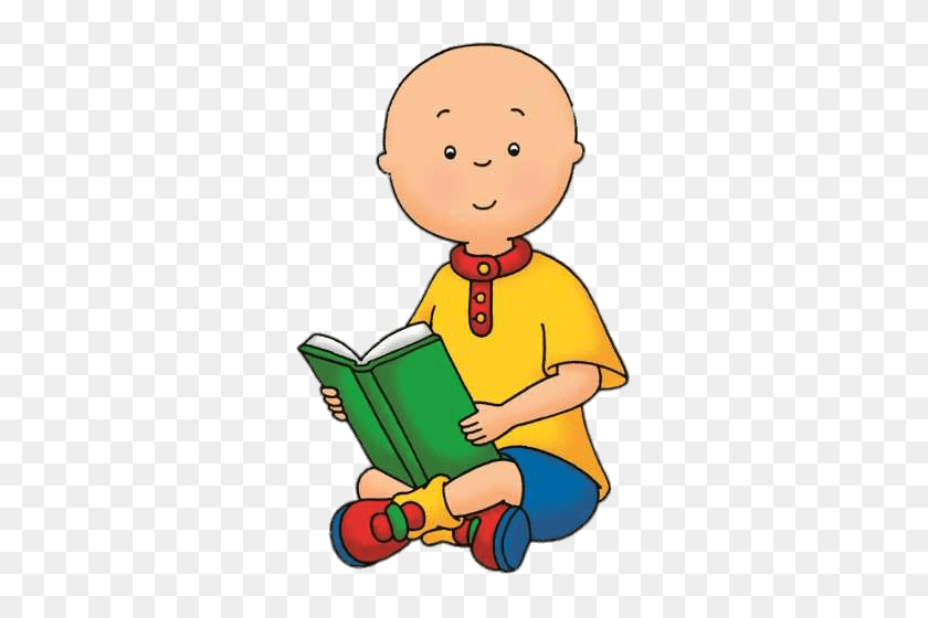 311x500 Caillou Reading A Book Transparent Png - Reading PNG