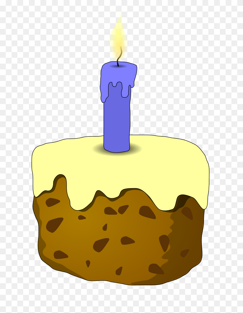 678x1023 Cake And Candle - Cupcake With Candle Clipart