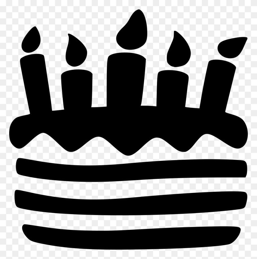 980x990 Cake Birthday Pie Wedding Sweet Baking Food Candles Png Icon - Birthday Icon PNG