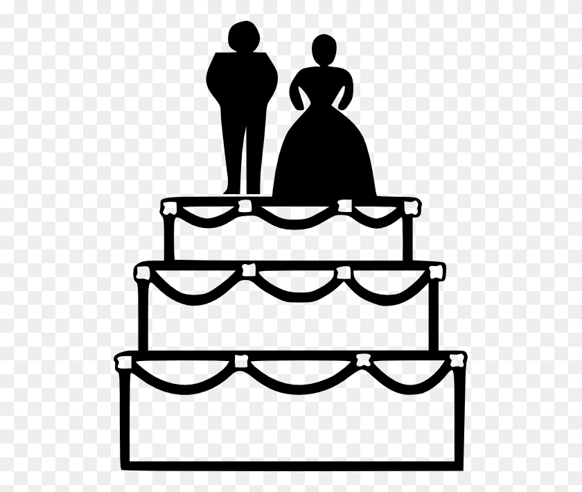 511x650 Cake Black And White Cake Clipart Black And White Clipartfest - Wedding Clipart PNG