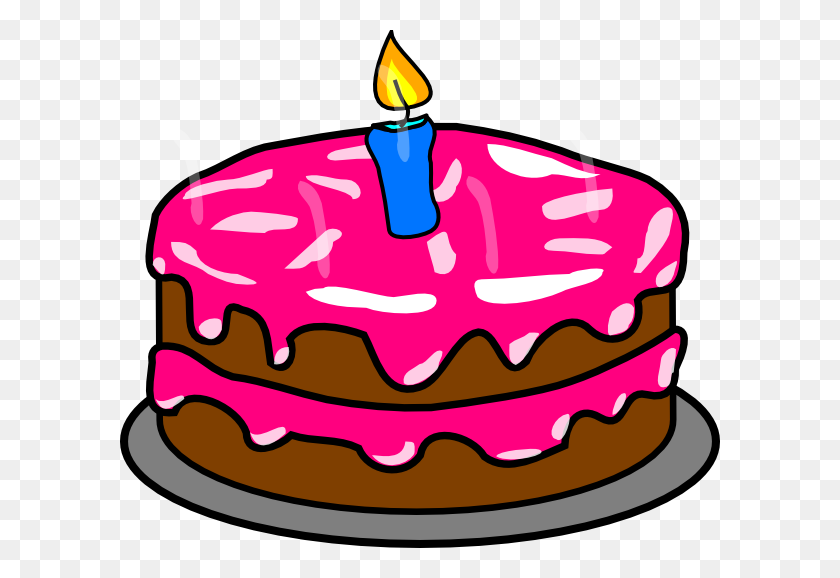 600x518 Cake Clip Art - Pink Cake Clipart