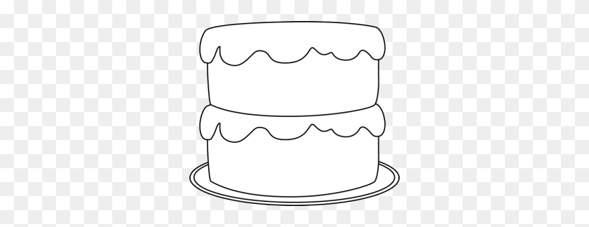 300x264 Cake Clipart Black And White No Candles - No Clipart Black And White