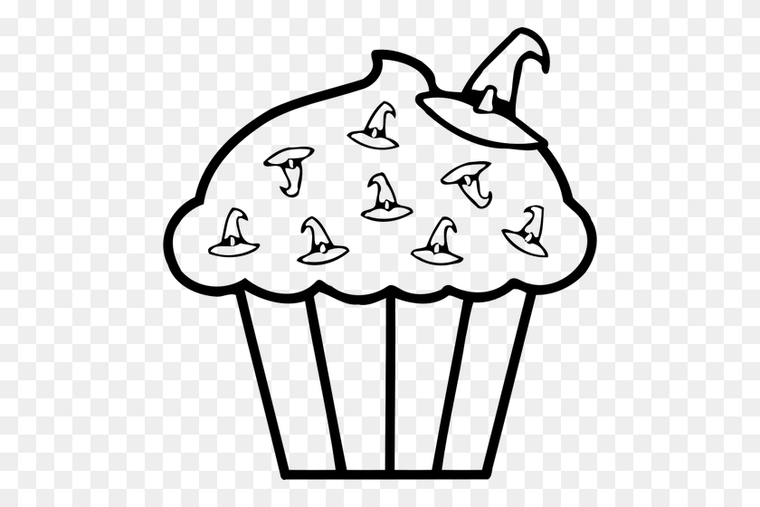 480x500 Cake With Hats - Black And White Cake Clipart