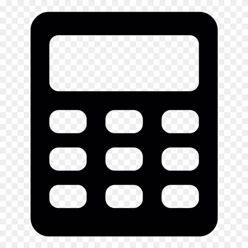 800x800 Calculator Clipart Vector Png - Calculator Clipart Black And White