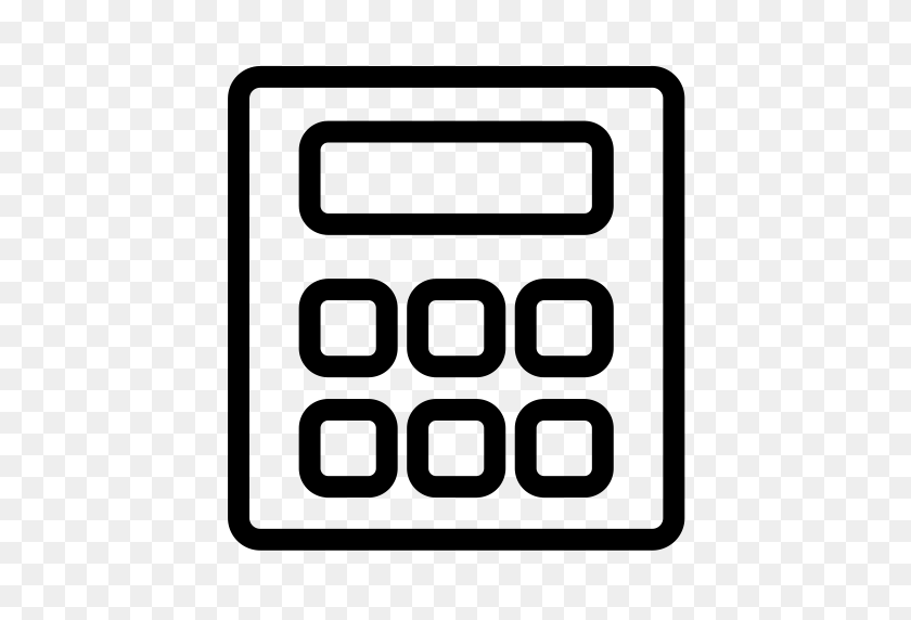 512x512 Calculator, Euro Icon With Png And Vector Format For Free - Calculator Clipart Black And White