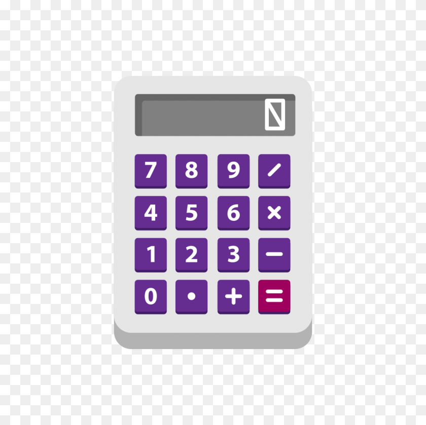 1000x1000 Calculator Flat Icon Vector - Calculator PNG