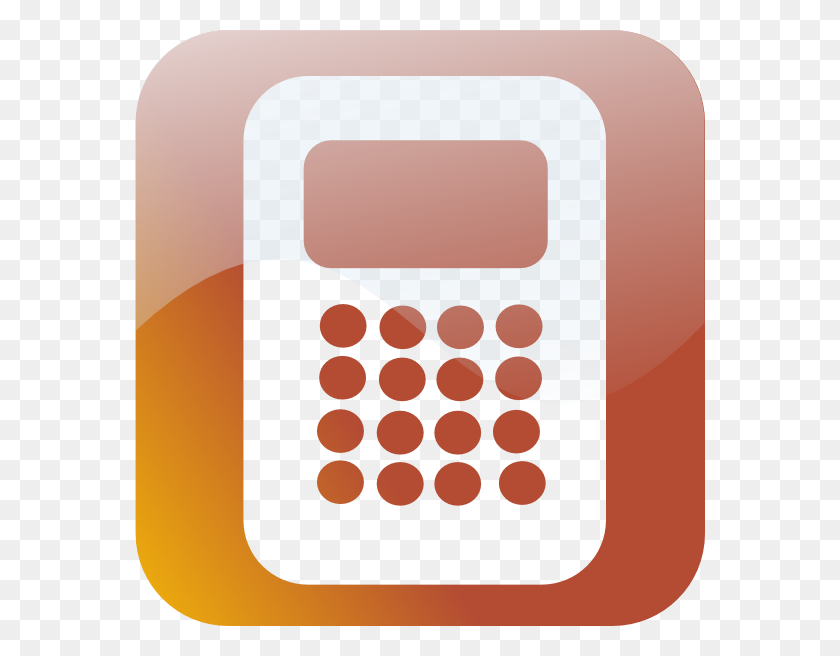 570x596 Calculator Icon Clip Art - Calculator Clipart