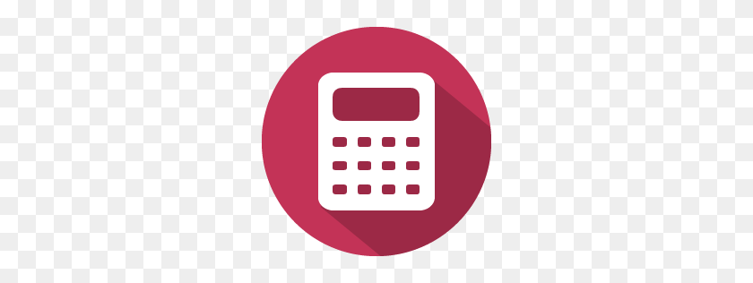 256x256 Calculator Icon Flat Vol Iconset Graphicloads - Calculator Icon PNG