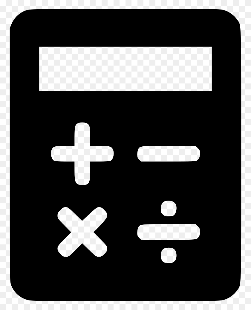 776x980 Calculator Png Icon Free Download - Calculator Icon PNG