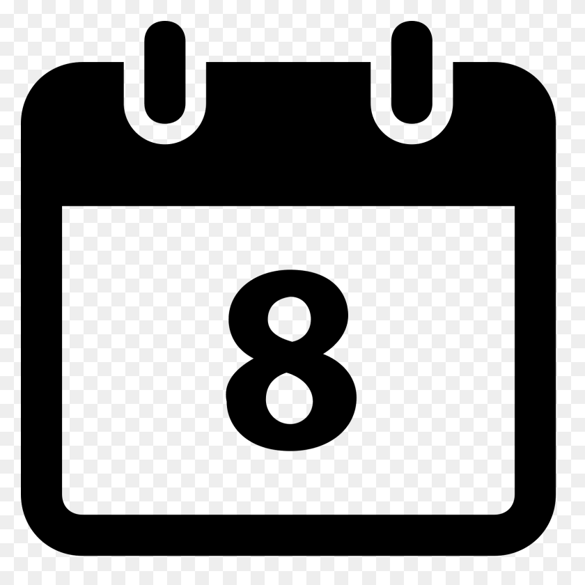1600x1600 Calendar Icon - Number 8 PNG