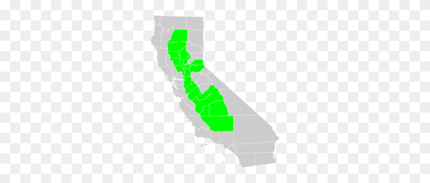 252x298 California Central Valley County Map Clip Art - Clipart California