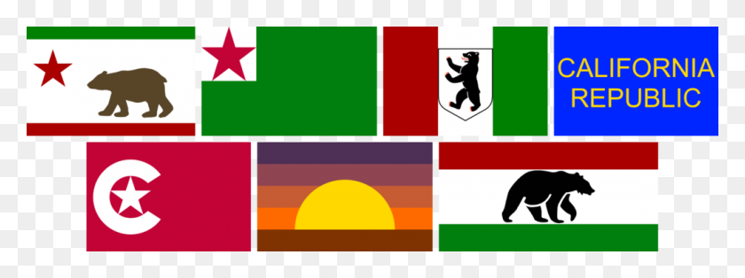 1024x334 California Flag Proposals - California Flag PNG