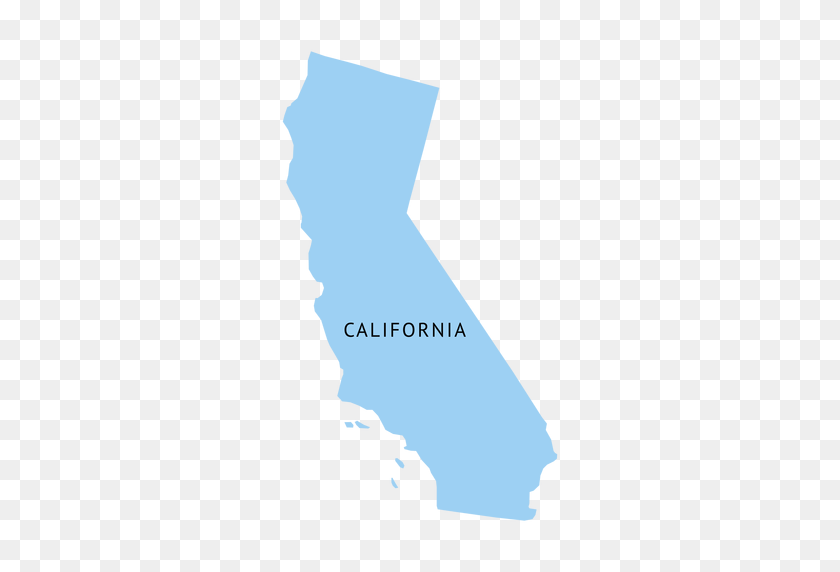 512x512 California State Plain Map - California State PNG