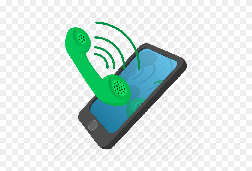 512x512 Call, Cartoon, Communication, Connection, Mobile, Phone, Telephone - Cartoon Phone PNG