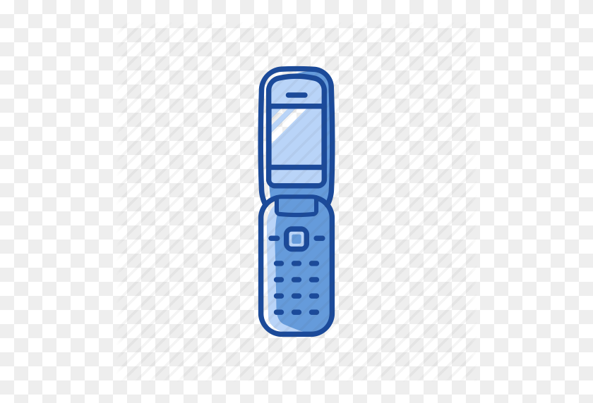 512x512 Вызов, Мобильный Телефон, Раскладушка, Значок Телефона - Раскладной Телефон Png