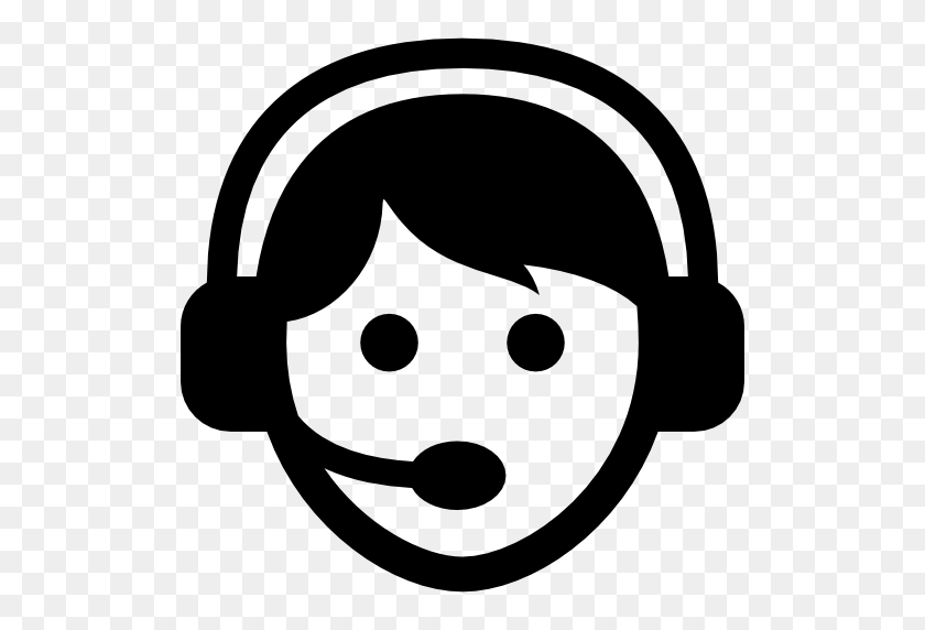 512x512 Call Center Worker With Headset Free Vector Icons Designed - Dispatcher Headset Clipart