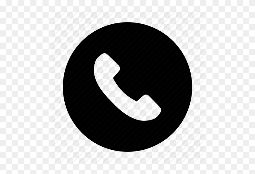 512x512 Звонок, Общение, Контакт, Информация, Мобильный, Телефон - Белый Значок Телефона Png