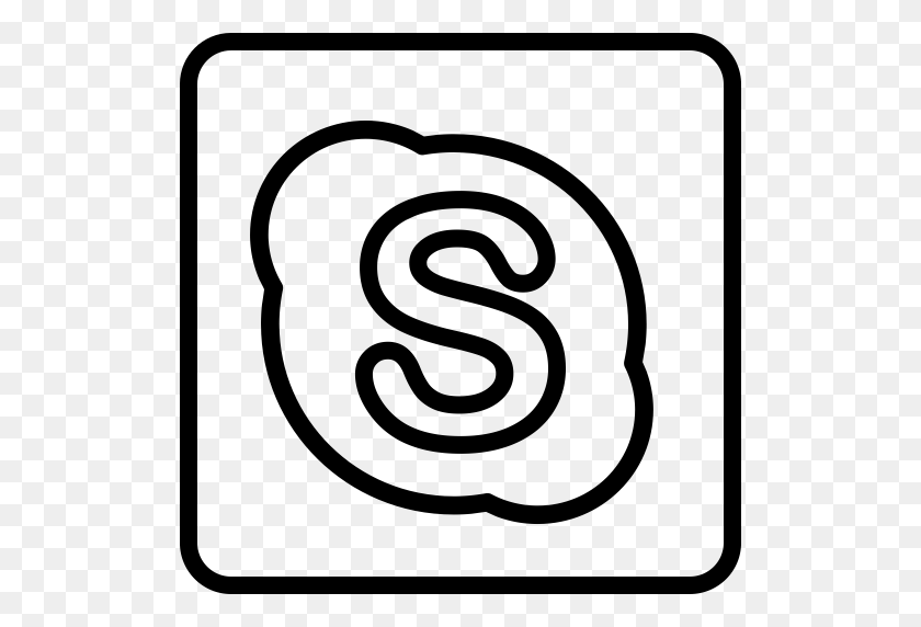 512x512 Icono De Llamada, Logotipo, Mensajero, Skype, Voip - Logotipo De Skype Png