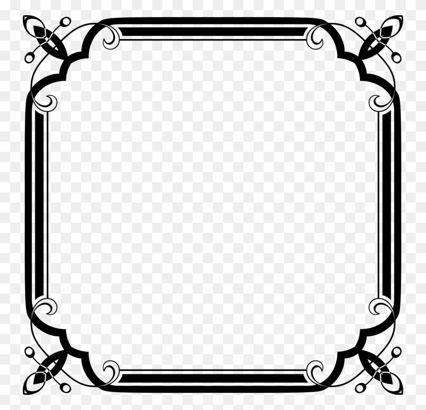 750x750 Calligraphic Frames And Borders Picture Frames Painting Art Free - Photo Frame Clipart