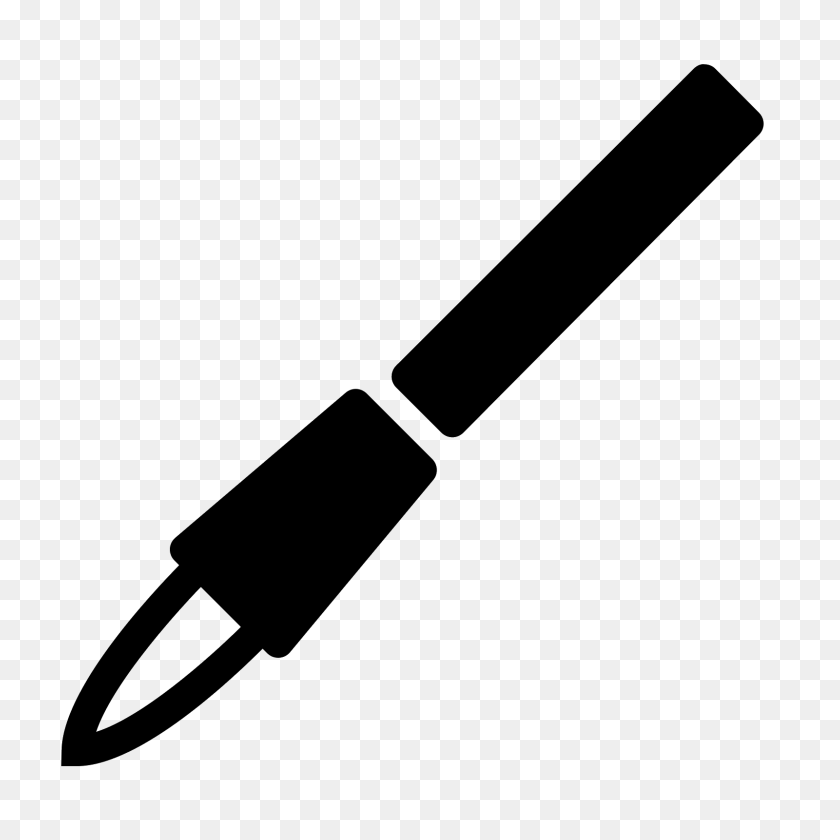 1600x1600 Calligraphy Brush Filled Icon - Paint Stroke PNG