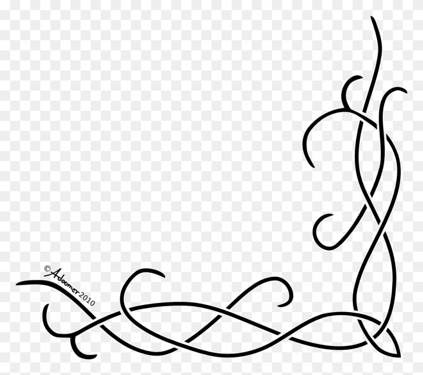 1000x879 Calligraphy Corner Designs Png Png Image - Corner Designs PNG