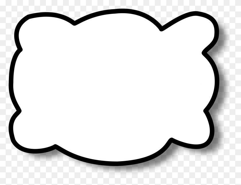 2400x1797 Callout Cloud Icons Png - White Cloud PNG