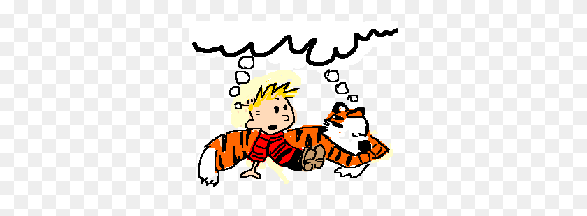 300x250 Calvin And Hobbes Begin To Imagine Something - Calvin And Hobbes PNG