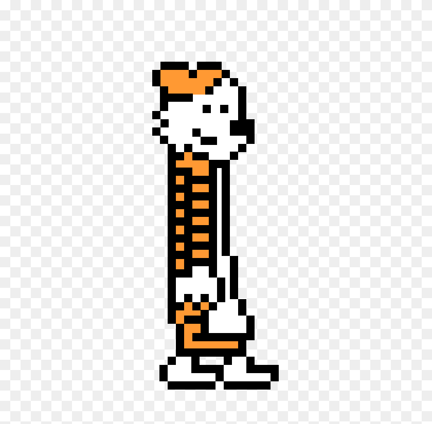 583x765 Calvin And Hobbes Bit Pixel Art Clip Art - Calvin And Hobbes Clipart