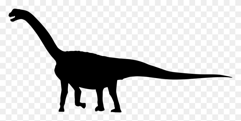 980x457 Camarosaurus Dinosaur Side Silhouette Png Icon Free Download - Dinosaur Silhouette PNG