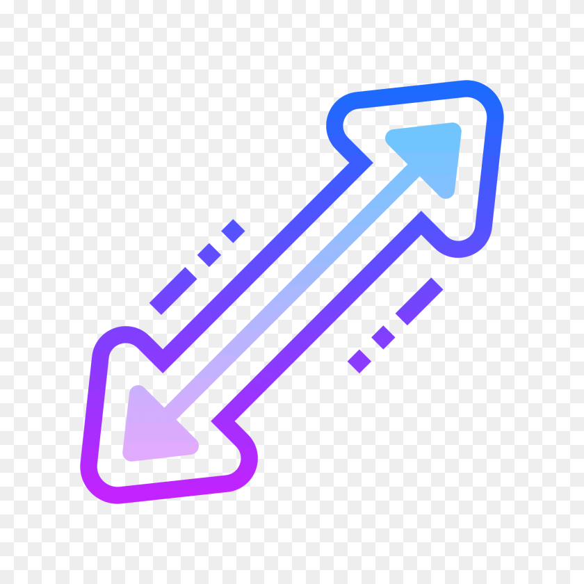 1600x1600 Cambiar Diagonal Icon - Double Sided Arrow PNG