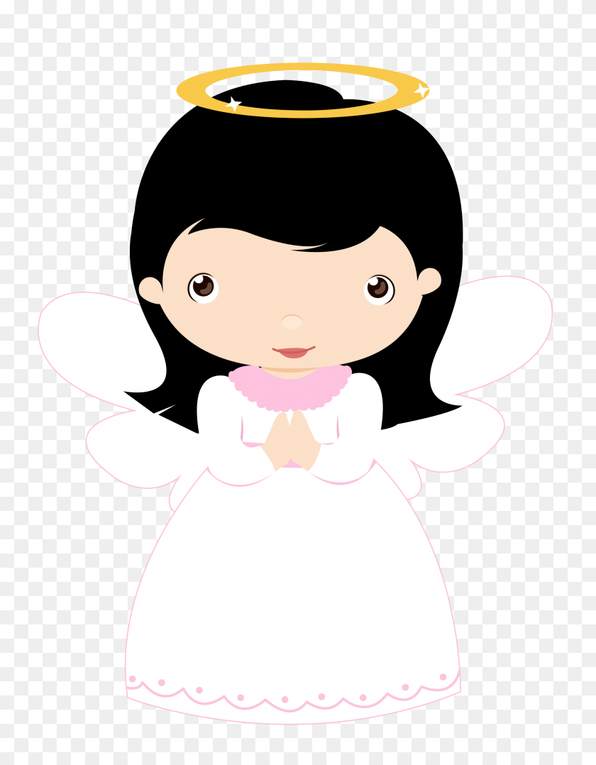 2352x3072 Cameo Ideas Angel - Baptism Clipart Black And White
