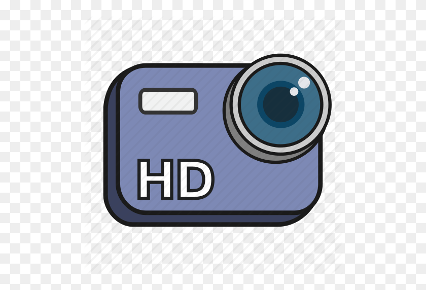 512x512 Camera, Cartoon, Hd, High Definition, Lens, Video Icon - Cartoon Camera PNG