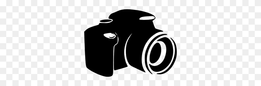 298x219 Camera Clip Art Png Png Image - Black And White Camera Clipart