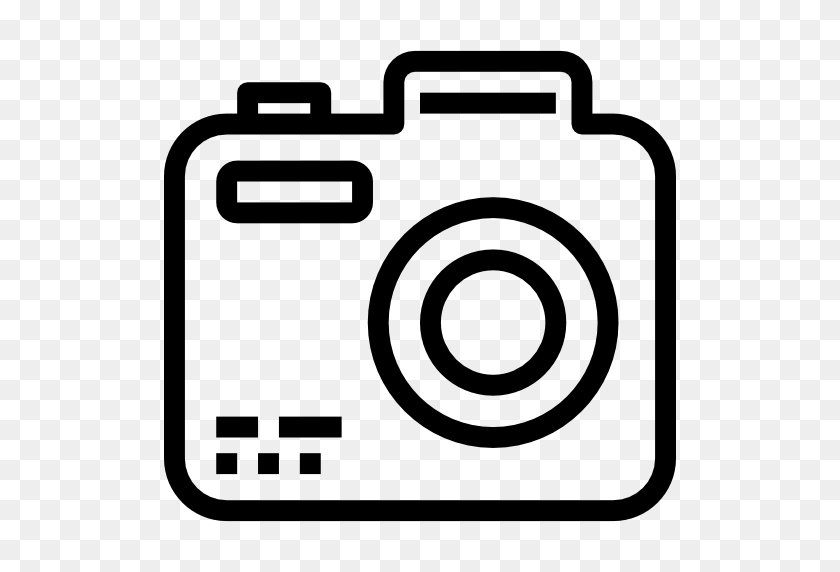 512x512 Фотоаппарат Электроника - Фотоаппарат Polaroid Черно-Белый Клипарт