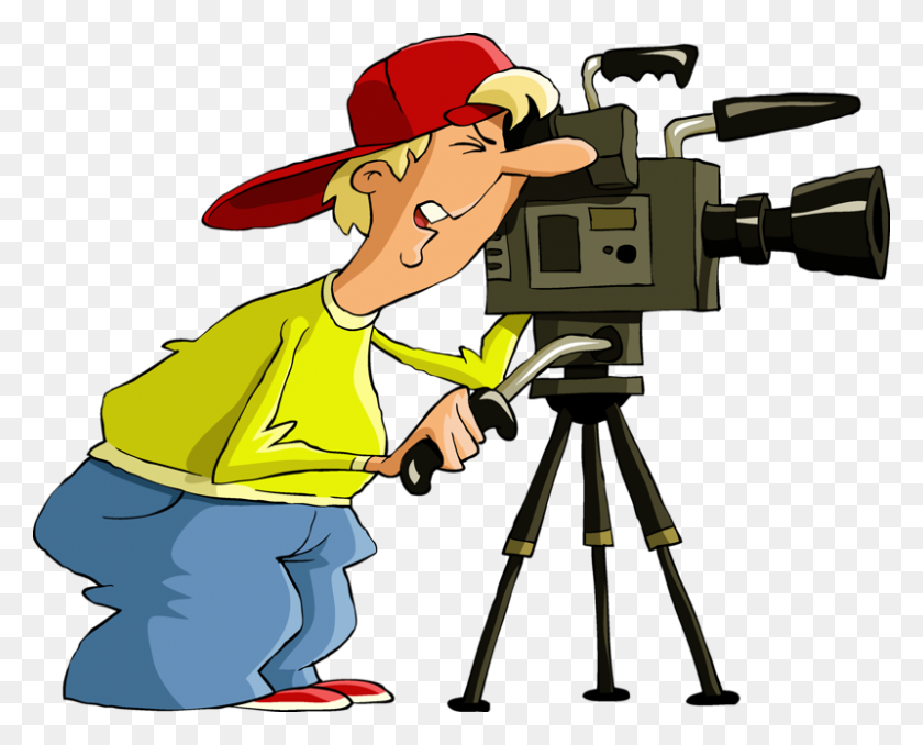 800x634 Camera Clipart Person - Cartoon People Clipart