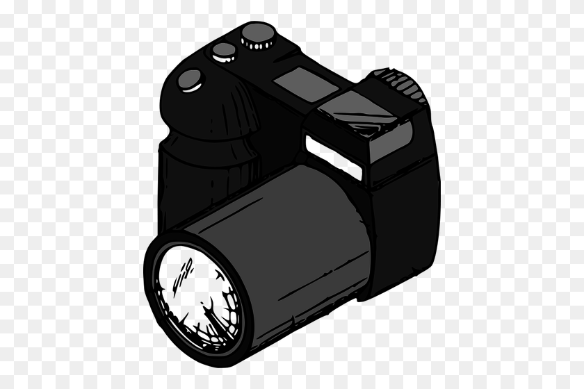 428x500 Camera Clipart Png - Camera Clipart Black And White