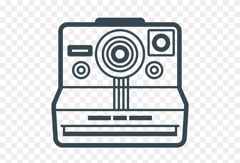 512x512 Camera, Device, Image, Photography, Photos, Polaroid Icon - Polaroid Camera PNG